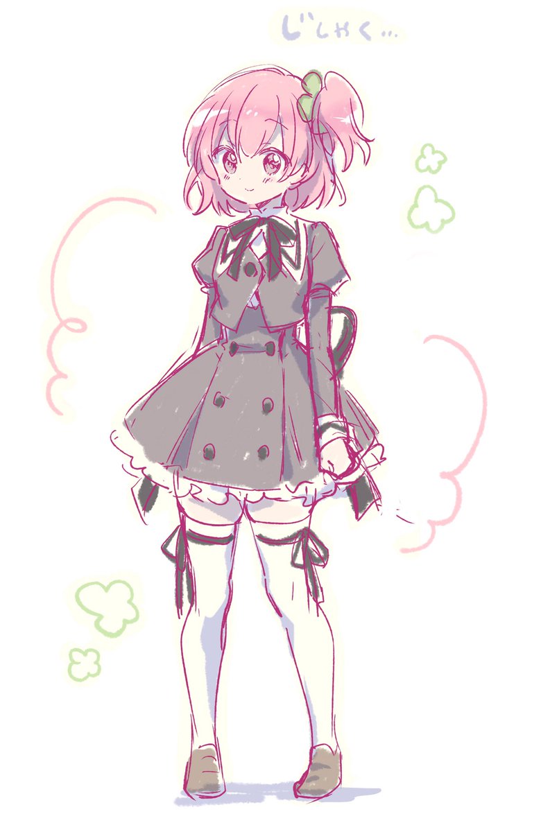 1girl yurigaoka girls academy school uniform thigh ribbon solo leg ribbon ribbon school uniform  illustration images