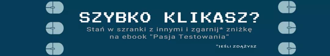 JadczykBugfree's tweet image. Weź udział w zabawie i zgarnij zniżkę dla siebie! 
Do zgarnięcia będą:
- 3 darmowe ebooki &quot;Pasja Testowania&quot;
- 5 egzemplarzy &quot;Pasji Testowania&quot; w cenie $5,99
- 7 egzemplarzy &quot;Pasji Testowania&quot; w cenie $6,49
- i inne

Więcej informacji na temat książki: bugfreeblog.com/ksiazka/