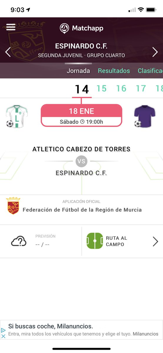 EspinardoCF1's tweet photo. 🔴 ESPINARDO CF

📢 ESPINARDO CF - MOLINA CF ⭕️Prefere te femenina

📢 AT CABEZON DE TORRES - ESPINARDO CF ⭕️Segunda Juvenil

⚫️SUERTE https://t.co/evoxitkB8i