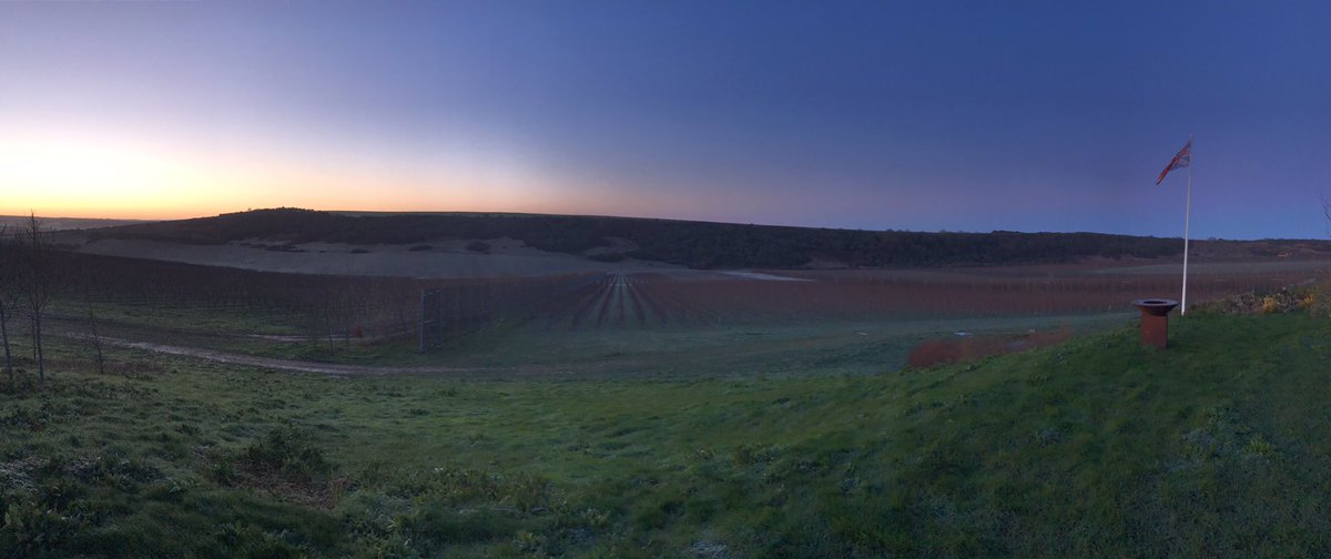 Beautiful skies over Rathfinny this morning - what a great day to visit the #SouthDowns explore #Sussex and #tryjanuary ... Tasting Room opens at 10am <a href="/SussexModern/">Sussex Modern</a>