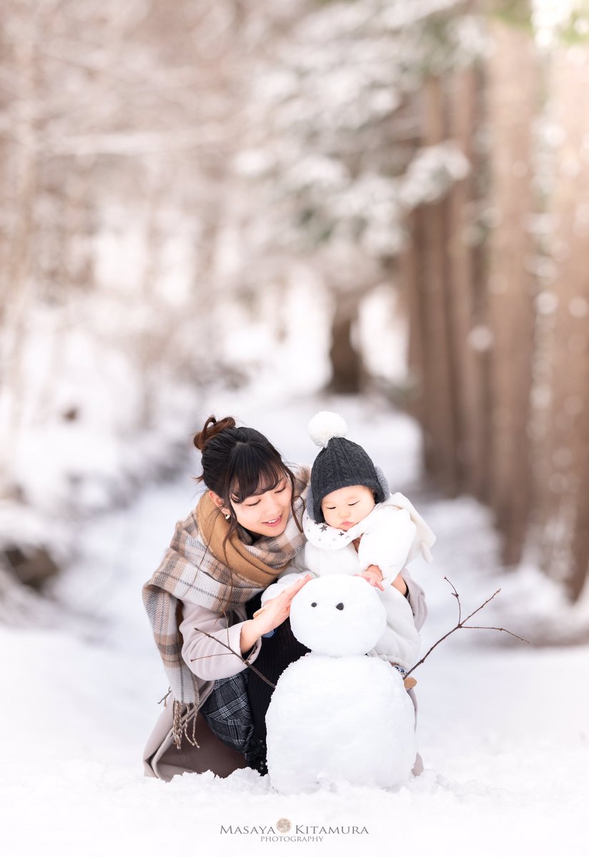 うさだだぬき うらやまーーー 雪だるま可愛い