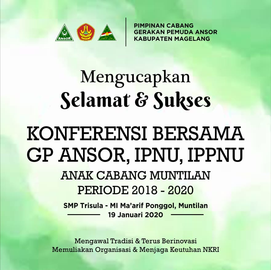 Selamat buat sahabat-sahabat Srumbung&amp;Muntilan.Konferensi semoga lancar.Regenerasi kepemimpinannya jalan.

-Bareng bikin Gayeng