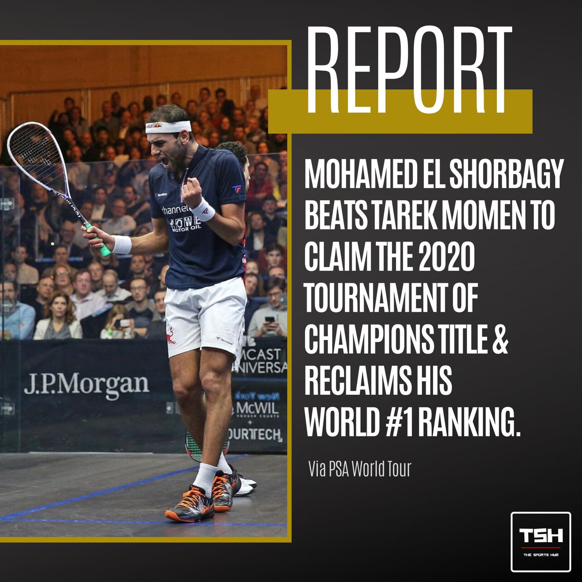 Another Tournament of Champions Title For The GOAT! 🔝🌏🇪🇬🐐 #EgyptianPride #ToCSquash #TSHEgypt #MoElShorbagy #MohamedElShorbagy