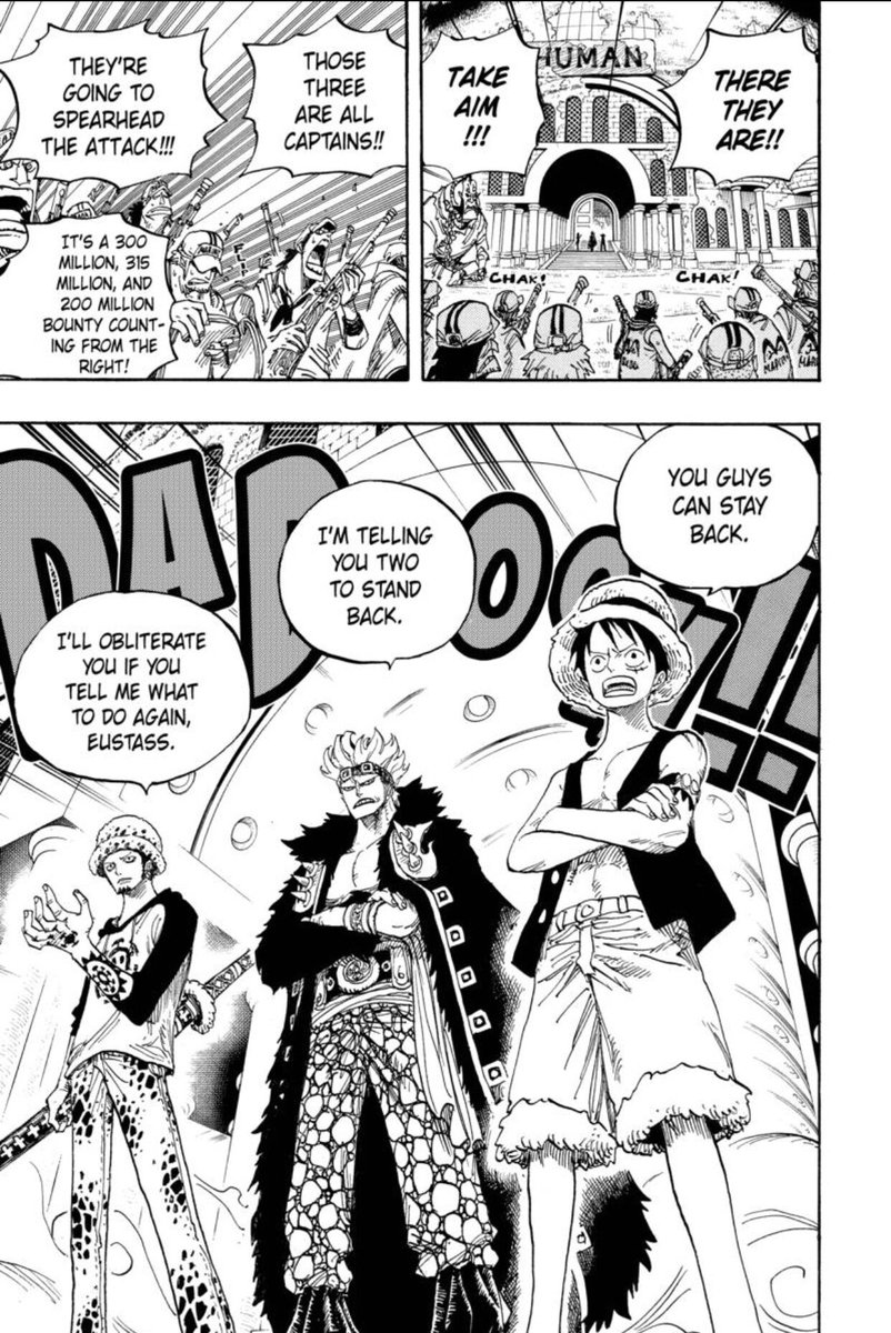 I believe the trio rivalry of Luffy, Kid, and Law, is a intertwined fate that is shared with each other, but mainly because of the “Will of D.”, which Kid is apart of.