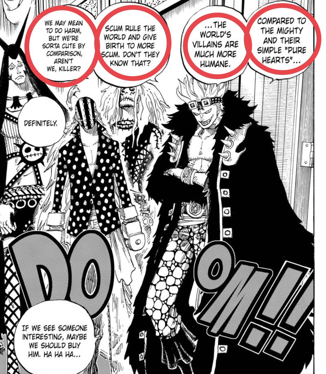 Of all the supernova captains Oda decided to station at the slave auction house, it happen to be Luffy, Kid, and Law, and I believe it was the fate of “The People of D” that had brought them there.