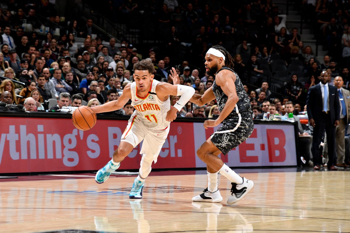 "I always have faith until the clock says zero." - Trae Young
Trae had 31 pts (10-16 FG) 9 AST, 5 REB in a 14-PT comeback win vs the Spurs!
Young & 5 other Hawks weren't even born the last time the Hawks won in San Antonio (02.15.97).