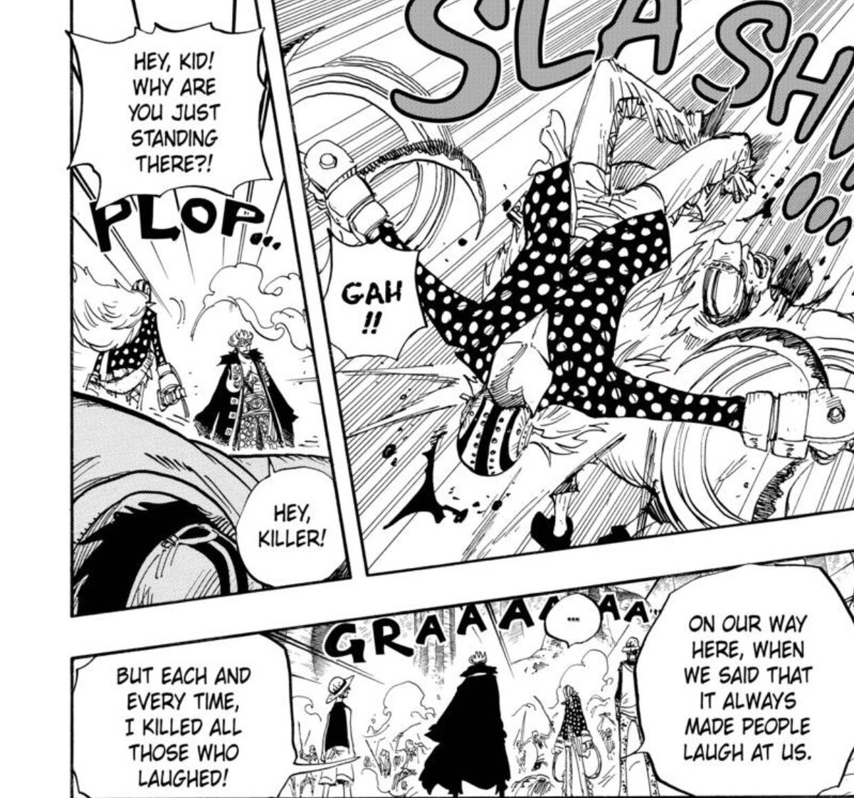 Based off Kid’s ruthless nature and cynical view of the world, he must have had a harsh childhood growing up. Oda has been slowly but surely setting up Kid’s tragic backstory.