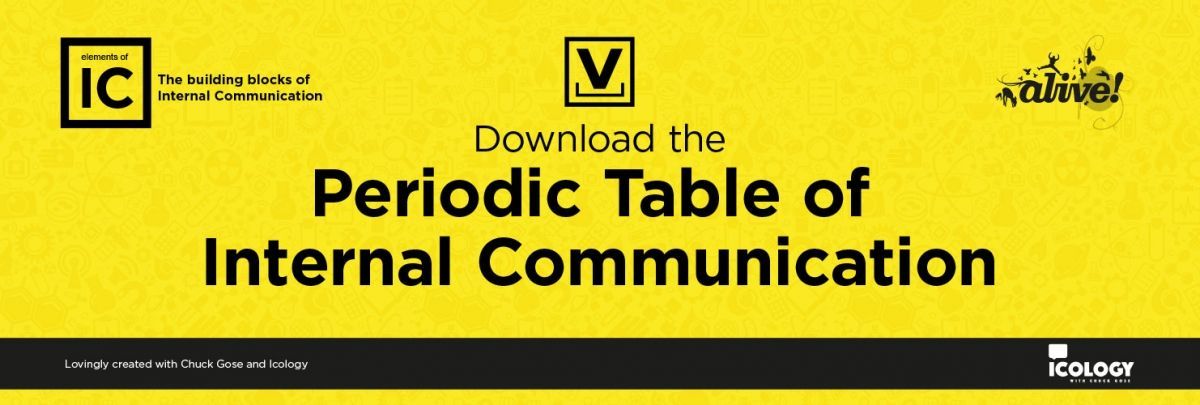 AliveWithIdeas's tweet photo. The Periodic Table of Internal Communication has great content worth delving into again. Take another peek or feel free to contribute a resource or element idea to help the #ICcommunity
EOIC website https://t.co/c92VxY4hCD
Blog post https://t.co/uQD2XzxYa6 
#resources #eoic https://t.co/TYCfM9PUME