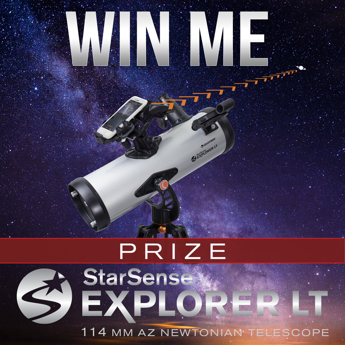 Celestron's tweet image. Who's feeling lucky? Enter for a chance to win your very own StarSense Explorer. Share this post and tag 3 of your friends in the comments below to enter. A winner will be chosen at random and announced at 12:00 PM PST on the 20th!