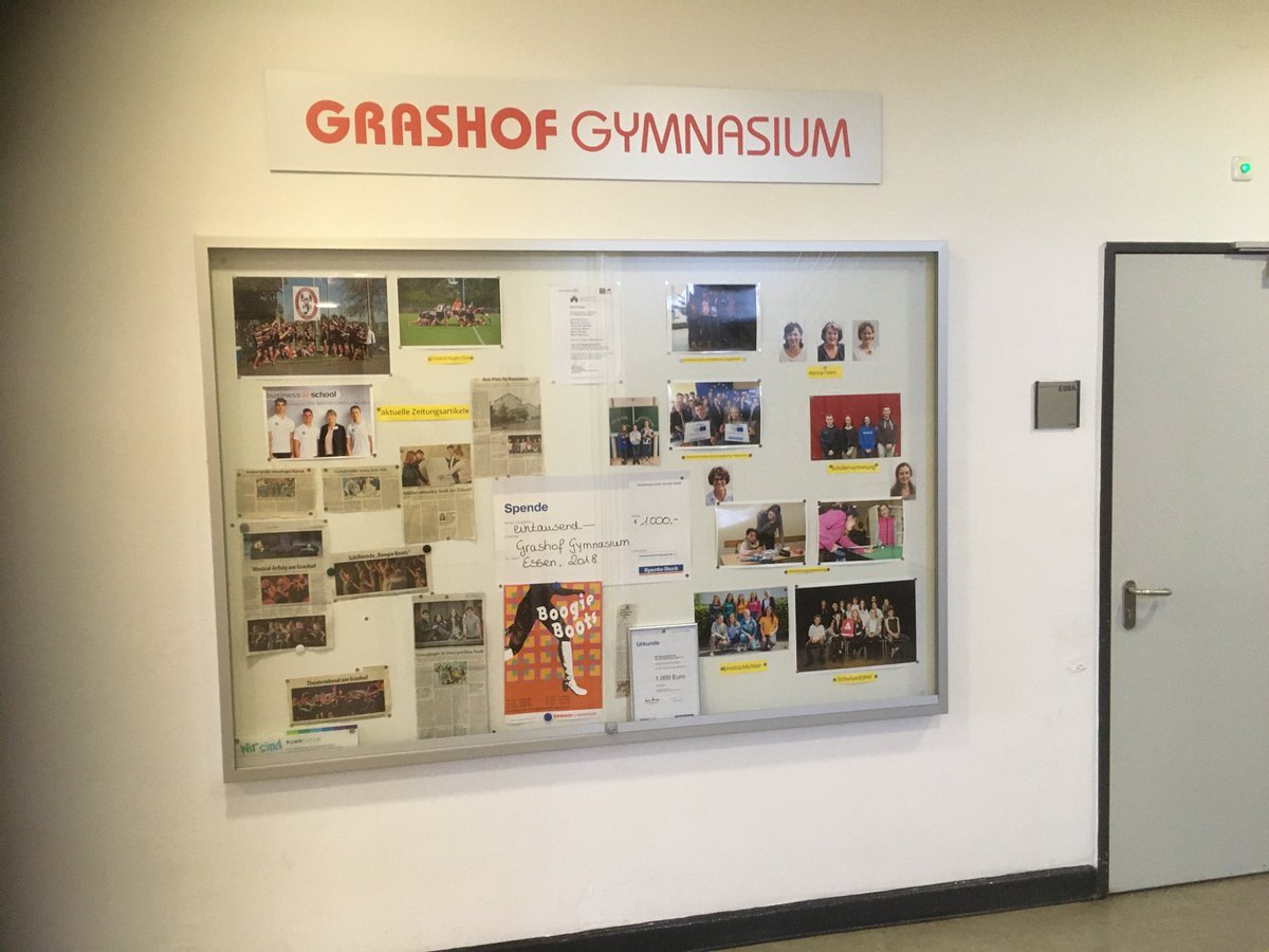 Int_PartnersCHS's tweet image. Really pleased so have set up new partnership with Grashof Gymasium in Essen, Germany. CHS now has partnerships in Germany, Spain, France and Switzerland. CHS students can benefit from spending time at these schools. #Bridgesnotwalls