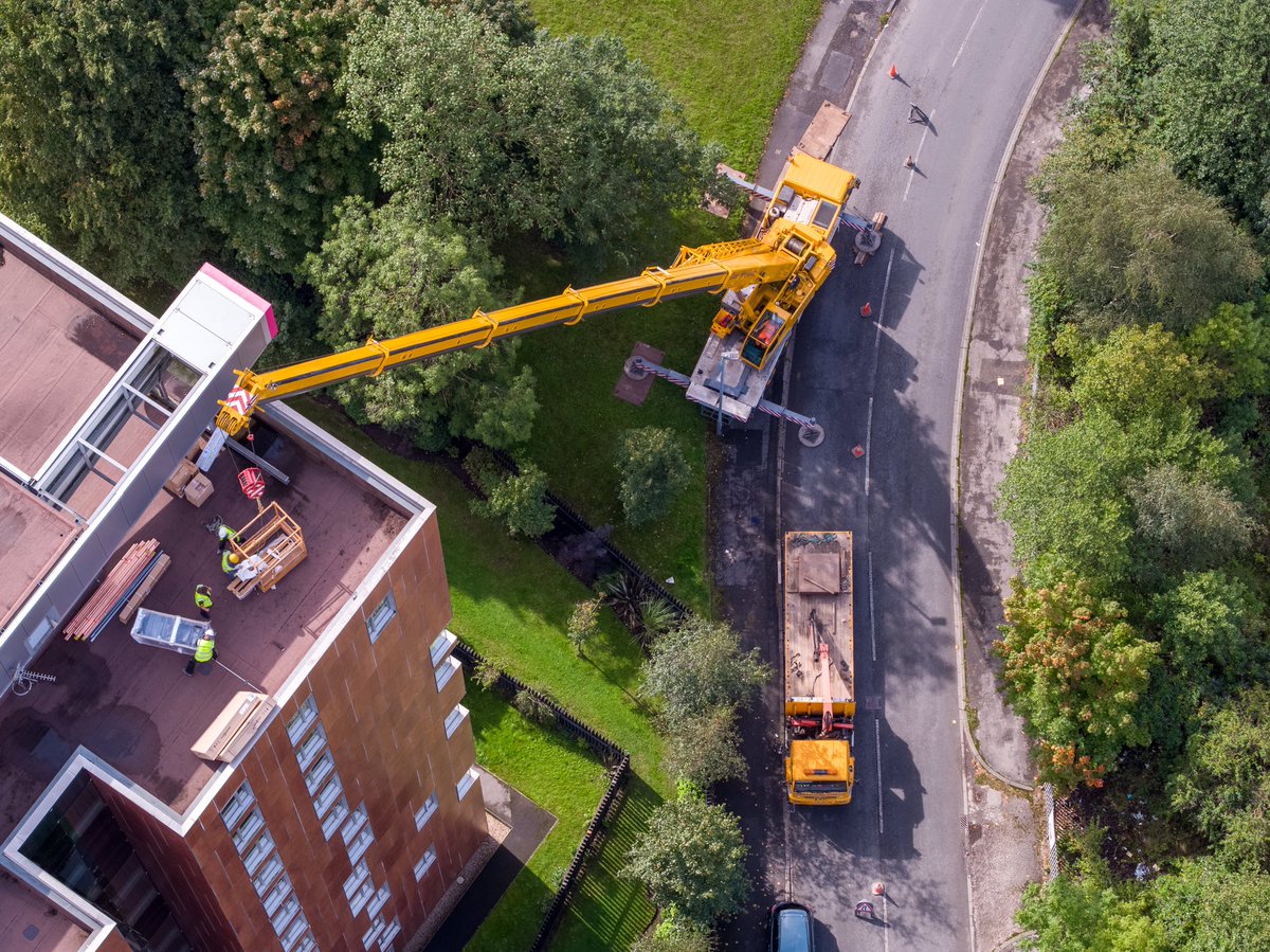AirPixa's tweet photo. We produced a short promotional video @Boilercare247 to show how they overcome getting there boiler up a 14story tower block! Well done guys.#dronephotography #constructionuk #Manchester https://t.co/nYOph3Kdgu