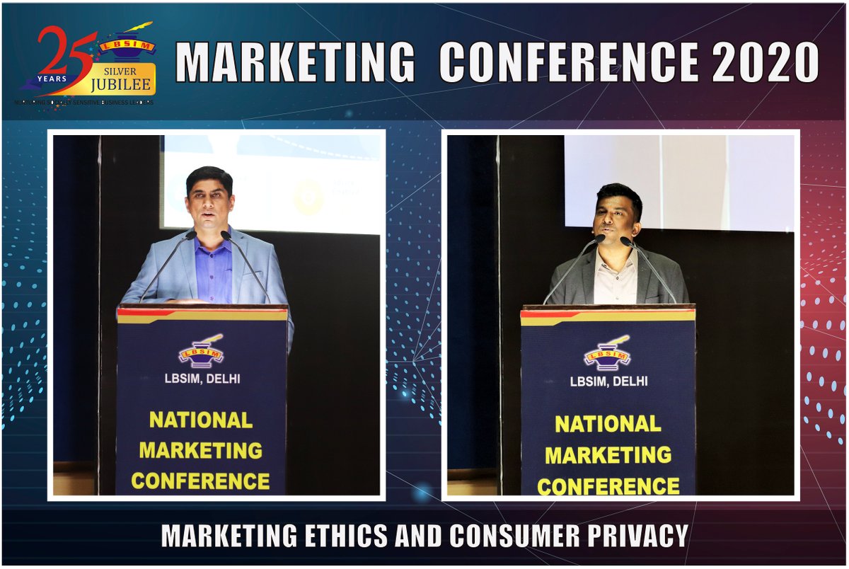 LBSIMOnline's tweet image. The session continued with the addresses by respected keynote speakers Mr Rishikesh Patankar, COO - Education, skill and CSC Academy and @allwinagnel, founder and CEO Pagalguy.
#MarketingConference #PGDM #ManagementConference #LBSIMDwarka #Consumer #Ethics #Privacy #Cybersecurity
