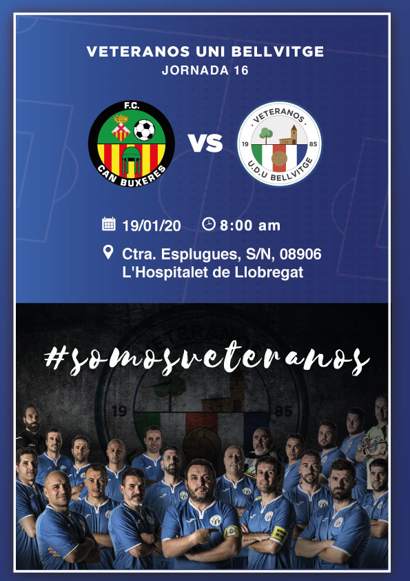VBellvitge's tweet photo. Esta semana visitamos la casa de nuestro vecino @FCcanbuxeres veteranos, será el primer partido de la segunda vuelta y como no podía ser de otra forma buscaremos los tres puntos.

#somosveteranos #seguimenjoc #futcat 
@UniBellvitge @FCcanbuxeres https://t.co/YQAtgpOdLH