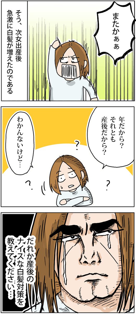 次女出産後の髪の悩み
 