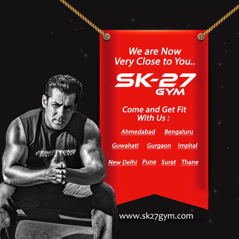 Salman Khan (@beingsalmankhan) on Twitter photo Aaj ki taaza khabar....
Hamara Being Strong Gym equipment has been supplied to more then 500 gyms in India and across the world. And our Gym Franchise SK-27 is also spreading fast, opening 10 franchise gyms in next one month!
<a href="/beingstrongind/">Being Strong</a> #SK27Gym
@JeraiFitness247 Aaj ki taaza khabar....
Hamara Being Strong Gym equipment has been supplied to more then 500 gyms in India and across the world. And our Gym Franchise SK-27 is also spreading fast, opening 10 franchise gyms in next one month!
<a href="/beingstrongind/">Being Strong</a> #SK27Gym
@JeraiFitness247