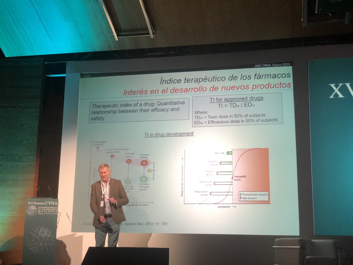 JAN_donosti's tweet photo. Es fundamental establecer el índice terapéutico de los fármacos, siempre teniendo en cuenta la gravedad y pronóstico de la enfermedad tratada #drprieto en #CYNA2020 https://t.co/4aFo2NKbMn