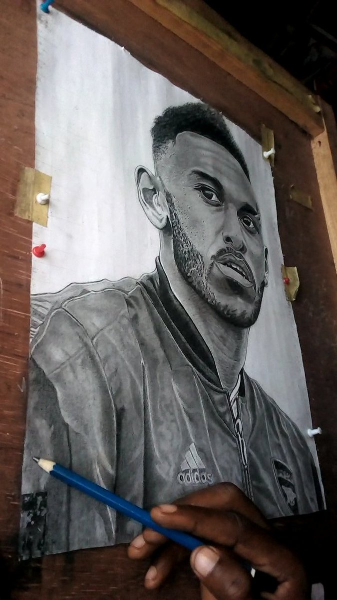 SamyluvP's tweet photo. Just completed sketch of Auba14
@SamyluvP
#Arsenalfrontline series 2
#COYG
Pls share till it gets to him. https://t.co/neCvObeDQc