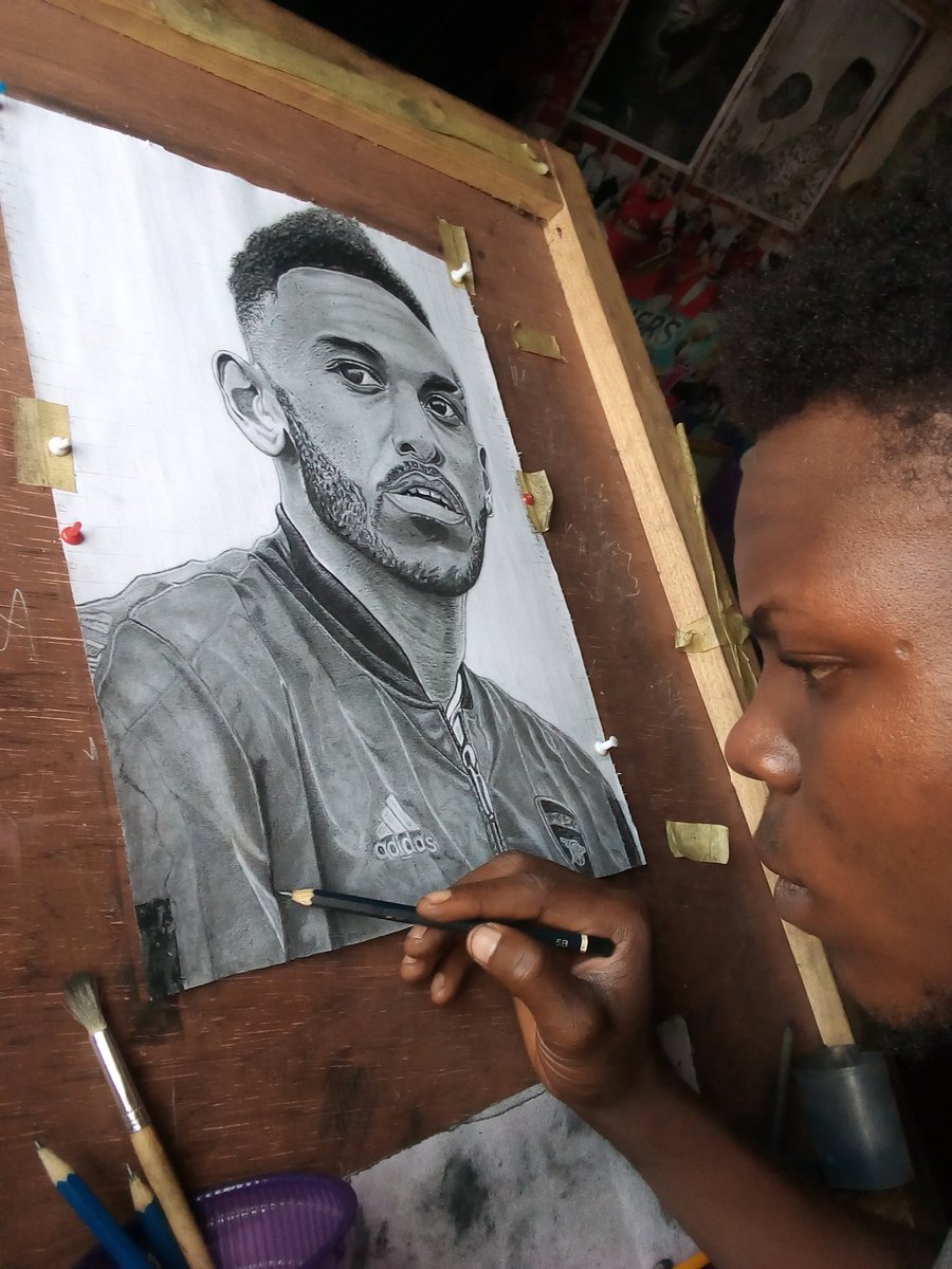 SamyluvP's tweet photo. Just completed sketch of Auba14
@SamyluvP
#Arsenalfrontline series 2
#COYG
Pls share till it gets to him. https://t.co/neCvObeDQc