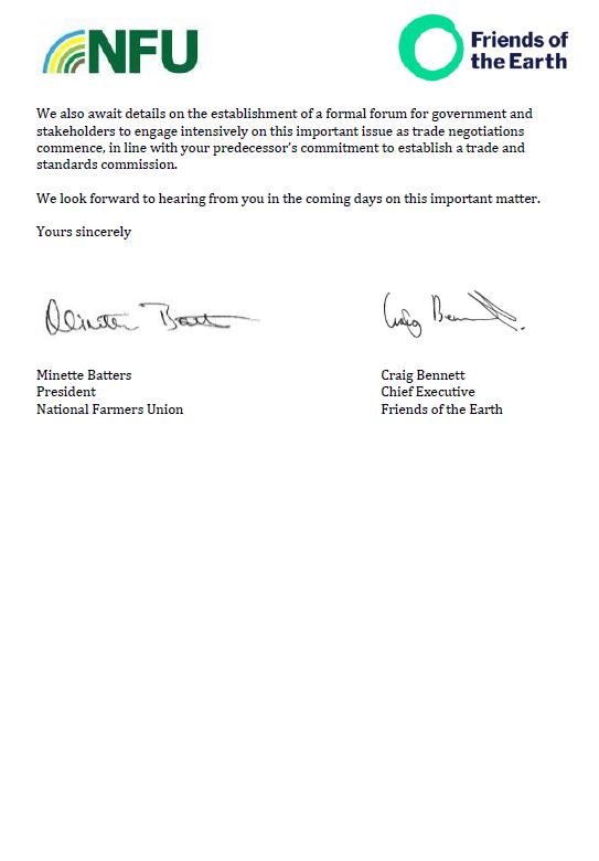 Here's a copy of letter that <a href="/Minette_Batters/">minette batters</a> <a href="/NFUtweets/">National Farmers' Union</a> &amp; myself sent to #TheresaVilliers <a href="/DefraGovUK/">Defra UK</a> after the <a href="/oxfordfarming/">Oxford Farming Conference</a> conference, and covered in today's <a href="/thetimes/">The Times and The Sunday Times</a> newspaper

Standards must be maintained post-Brexit and also applied to food imported from other countries
