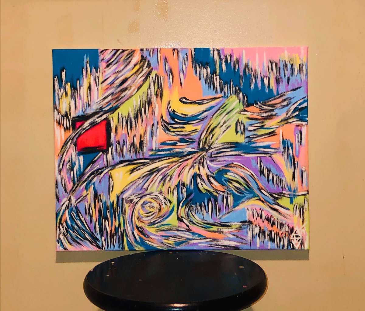 16X20 “Creamsicle Land” SOLD #artsy #abstractexpressionism #paintingoftheday #ArtistOnTwitter #artblog #acrylicpainting