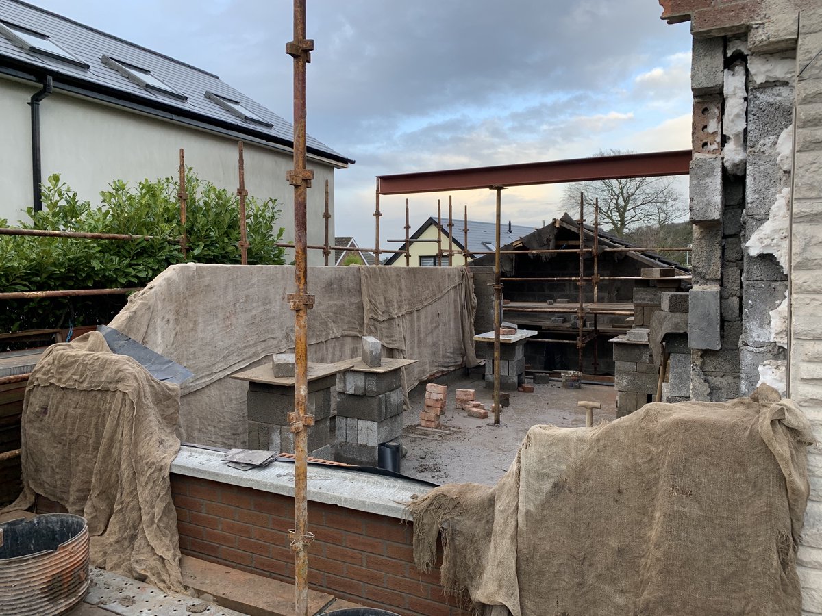 robinhillconstr's tweet photo. Holywood house extension and renovation project heading towards first floor superstructure with our popular ‘Belfast reds’ feature wall being added to the works.
Design by Reality Architects.
#buildersview #properorincipalcontractors https://t.co/OiXxLR6jby