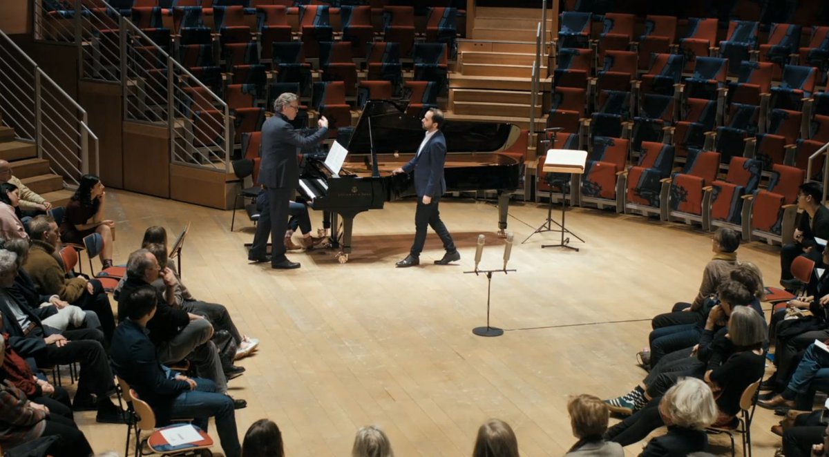 boulezsaal's tweet photo. @hdfruehling @thomashampson 🎼 "Poetry should implode in your heart and mind" - @thomashampson #schubertweek @hdfruehling https://t.co/1Qk4DOgL26