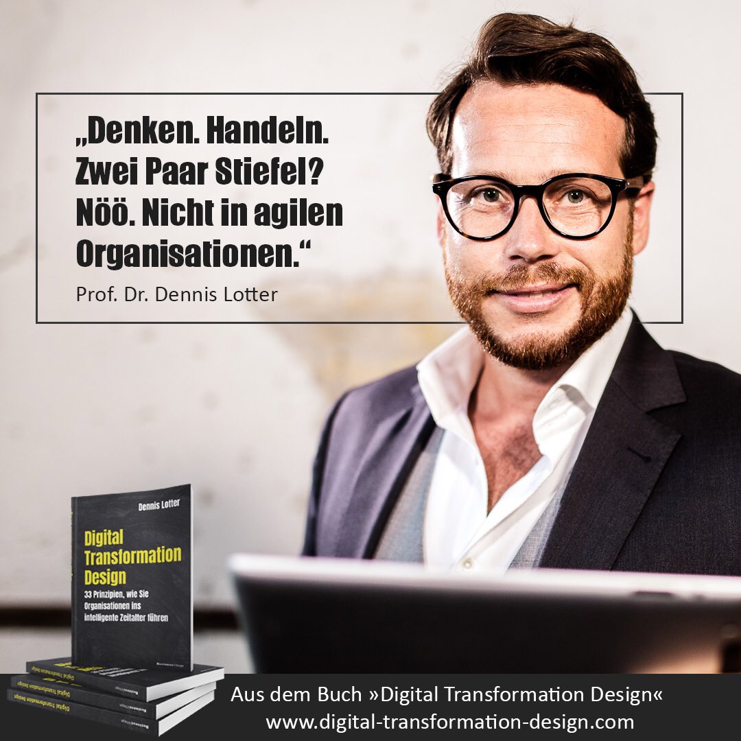 Ideen in Taten umzusetzen ist nicht immer leicht, insbesondere wenn das Umfeld Ihnen dabei Steine in den Weg legt. In agilen Organisationen gehen Denken und Handeln Hand in Hand. Wie das genau funktioniert? Werfen Sie dazu einen Blick in mein Buch #digitaltransformationdesign