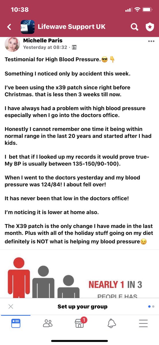 rockurgameplan's tweet photo. Testimonial for High Blood Pressure.😎 Showing the doctors a thing or two.😉😁 Ask me for info.
#bloodpressurebreak #ChangingLives #X39 #getpatched #lifewave #Health #HealthForAll #healthandwellness #healthiswealth #amazing #energisinglives #nodrugs #stemcell #phototherapy https://t.co/3QmMoT8iYW