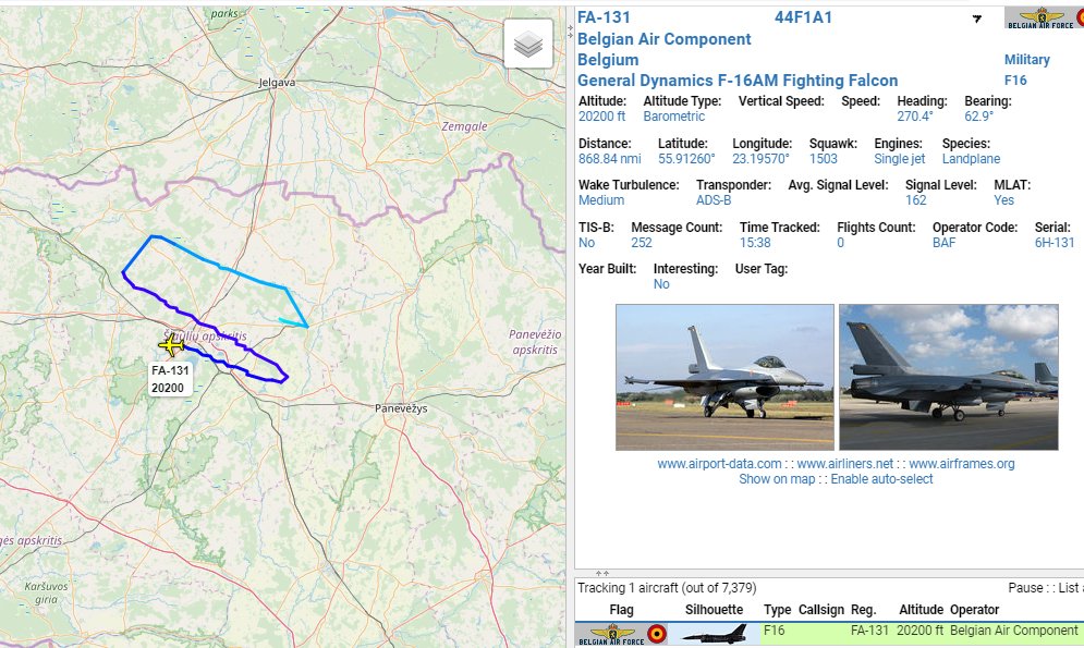 5472_nde's tweet photo. #BelgianAF F16AM FA131 out of Siauliai, Lithuania. 1046z #balticairpolicing https://t.co/6kTmqg3j1z