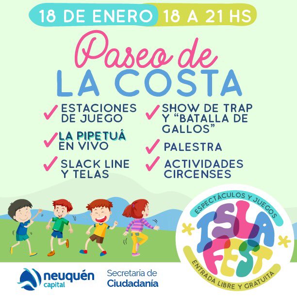 tatuhess's tweet photo. HOY !!!! 18 hs. 🤗. ISLA FEST
Una fiesta para las Infancias
🤹🏽♂️Estaciones de Juego 🤓
🚀 Slack Line y Telas 🎀
🧗 Palestra🎈
🎪 Actividades Circenses🃏
🏆 Show de Trap 🎧
🌱 Actividades de reciclaje y cuidado ambiental 🌲
🤡 Show de la PIPETUA @GiovanettL @MarianoGaidoOk https://t.co/rkffLHqETW