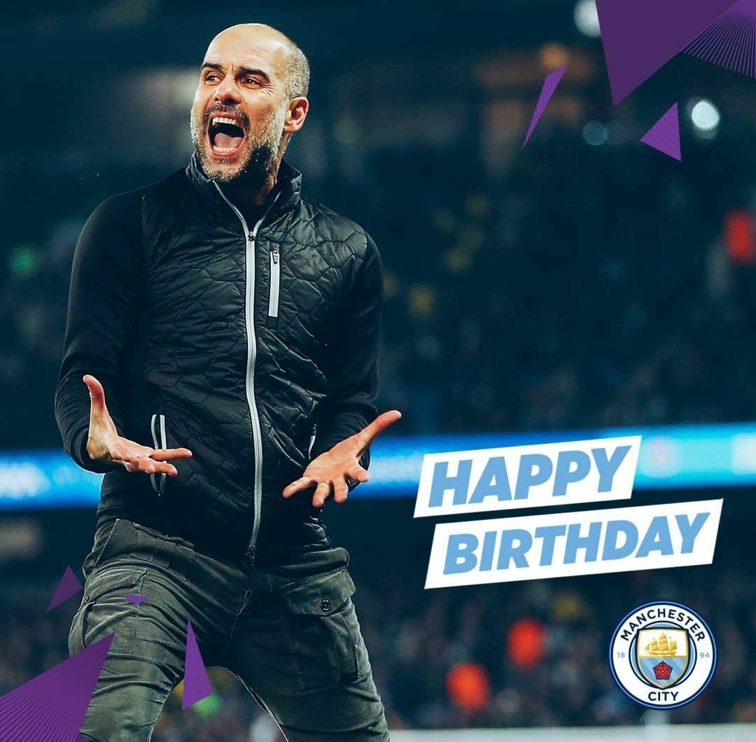 Happy Birthday Pep Guardiola.  One of the greatest managers of all time and my most favourite  