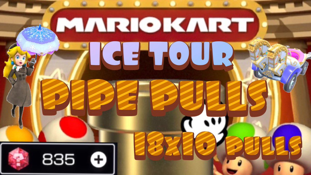 Carlos85YT's tweet photo. PIPE PULLS | 810 RUBIES = 18X10 PULLS | Mario Kart ICE Tour Week 1 with new SPOTLIGHTS  https://t.co/xIkrgWgi0d

#MarioKart #MarioKartTour #nintendo #pipepull #opening #youtube #youtuber #smallyoutuber #SmallYouTuberArmy #smallyoutubercommunity https://t.co/dwHLPxIlVK
