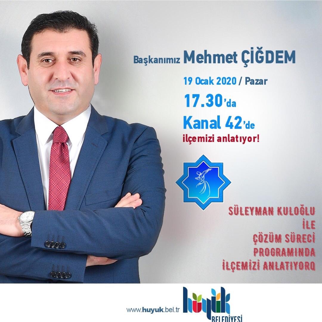 Yarın Saat 17.30 ‘da Kanal 42 de Hüyük İlçemizi anlatacağız <a href="/u_ibrahim_altay/">Uğur İbrahim Altay</a> <a href="/murat_kurum/">Murat KURUM</a> <a href="/leylasahinusta/">Dr. Leyla Şahin Usta 🇹🇷</a> <a href="/HasanAngiHA/">Hasan Angı</a>