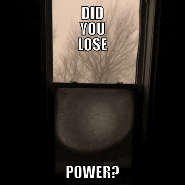 975krock's tweet photo. Did you lose Power?#nlwx #stormageddon2020 https://t.co/x2xQoE9cci