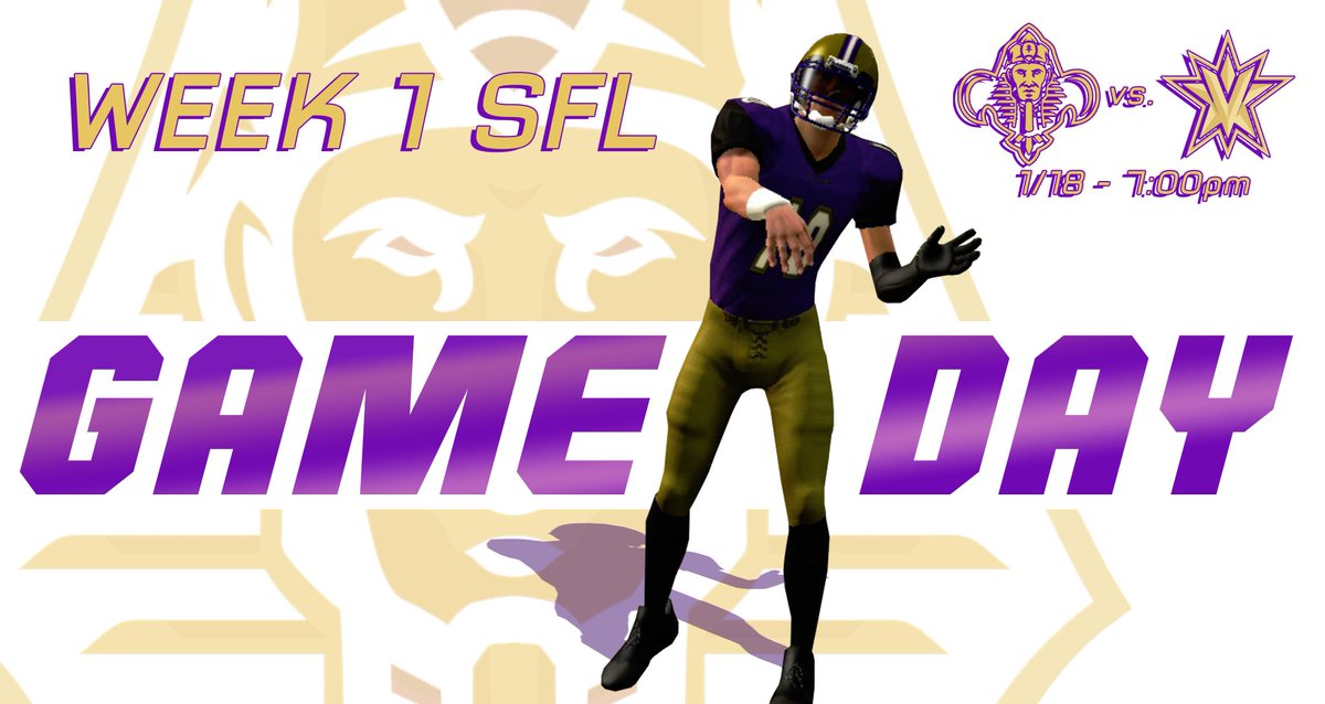 NPharaohs's tweet photo. It's Gameday in the Big Easy!
#PharaohNation #SFL #MakeAnImpact https://t.co/d2FKvUcEU9