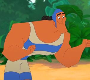 Neither Kuzco & Pacha have nipples. Kronk most definitely has nipples but he’s too modest to be topless.