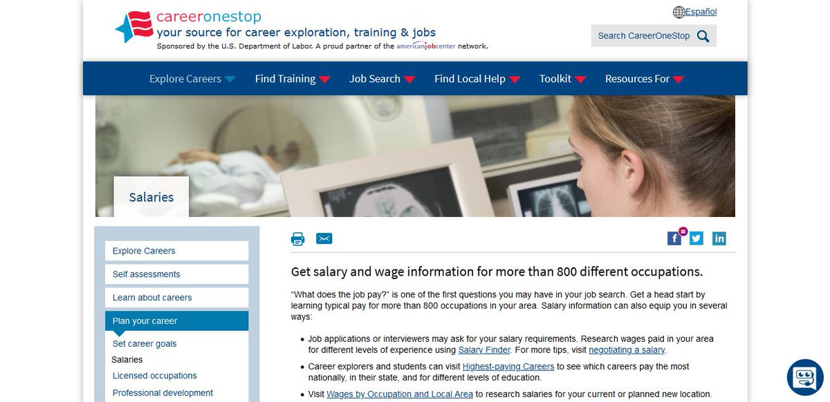 FREE RESOURCE: “What does the job pay?” is one of the first questions you may have in your job search. Get a head start by learning typical pay for more than 800 occupations in your area. careeronestop.org/ExploreCareers…