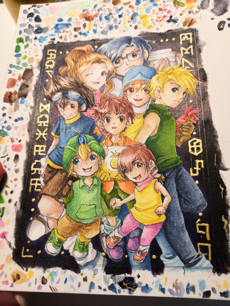 Takkimon's tweet photo. Endlich fertig! Seit 4 Jahren geplant, seit August dran gesessen.
Nicht 100% zufrieden, aber sehr glücklich mit dem Ergebnis 🧡
~~
#digimon #digimonadventure #fanart #tradingcard https://t.co/9qvAVjeYCD