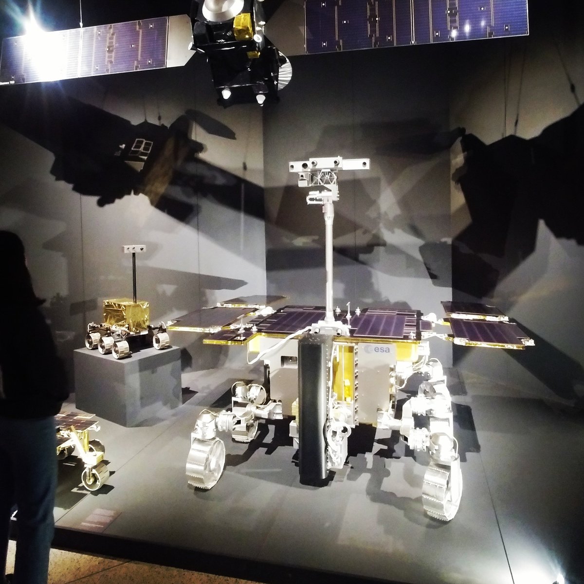 astroperinaldo's tweet photo. Questa mattina siamo stati faccia a faccia con una replica in scala 1:1 del #rover europeo Rosalind Franklin.
Dovrebbe partire tra il 26 luglio e l'11 agosto 2020 e raggiungere la superficie del pianeta rosso nel marzo 2021.
#movetomars https://t.co/EQwR5p9J23