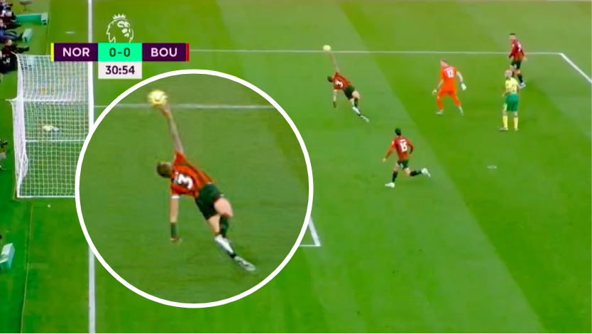And the most obvious red card in the history of football goes to... Bournemouth defender Steve Cook ๐