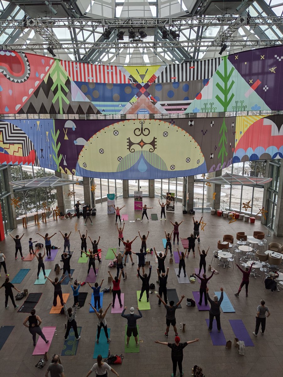 NatGalleryCan's tweet photo. (1/2) This morning, MoveCamp took over our Scotiabank Great Hall! More than 50 people of all ages and fitness levels showed up to participate in a FREE workout.
Jordan Bennett, Tepkik, 2018–19 © Jordan Bennett. Photo: NGC https://t.co/exJF1KazNe