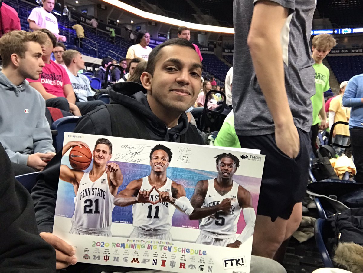 Nick_Allardyce's tweet photo. Signed poster from the @PSUTVGuy at today’s #ThonHoops game. #ClimbWithUs @PennStateMBB https://t.co/AtUMGNo7CX