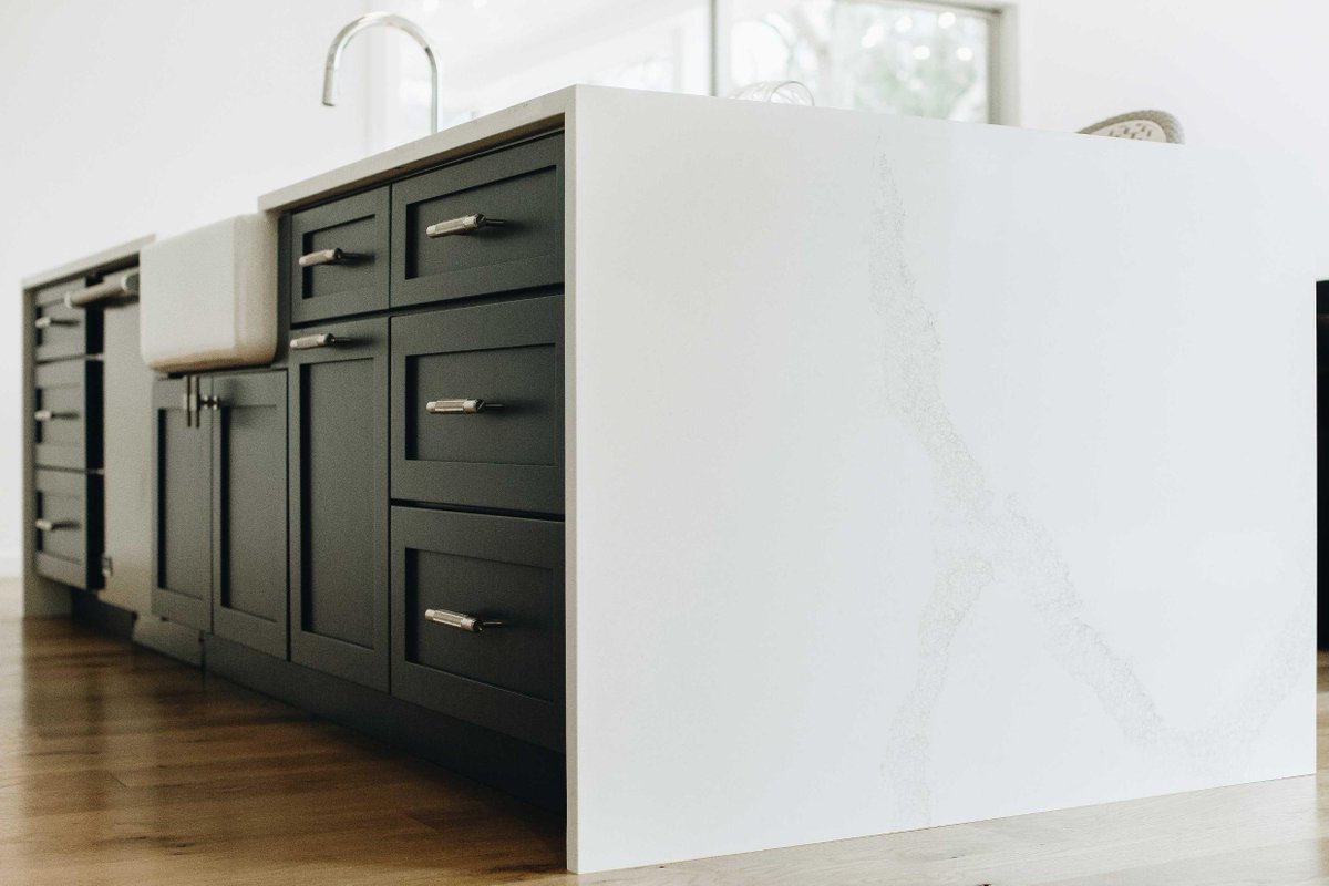 telemarkinc's tweet photo. Waterfall countertops bring an unbelievably modern look to any kitchen. https://t.co/Nz1NC9X5hJ