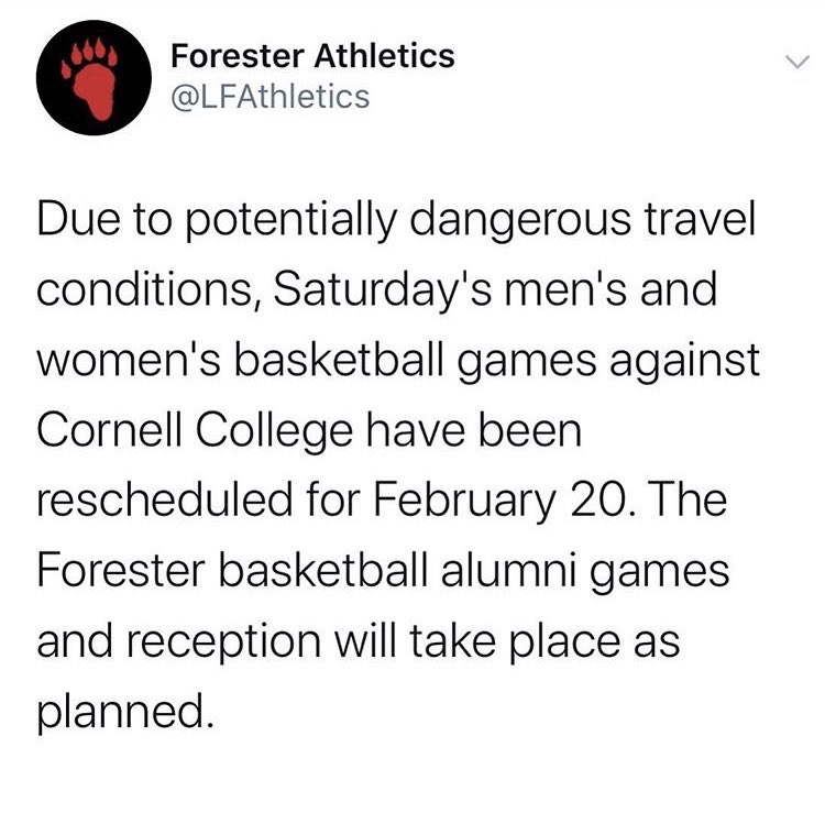 FORESTERFANATIC's tweet photo. ‼️‼️‼️ schedule change‼️‼️‼️ https://t.co/A7jPrN7amH