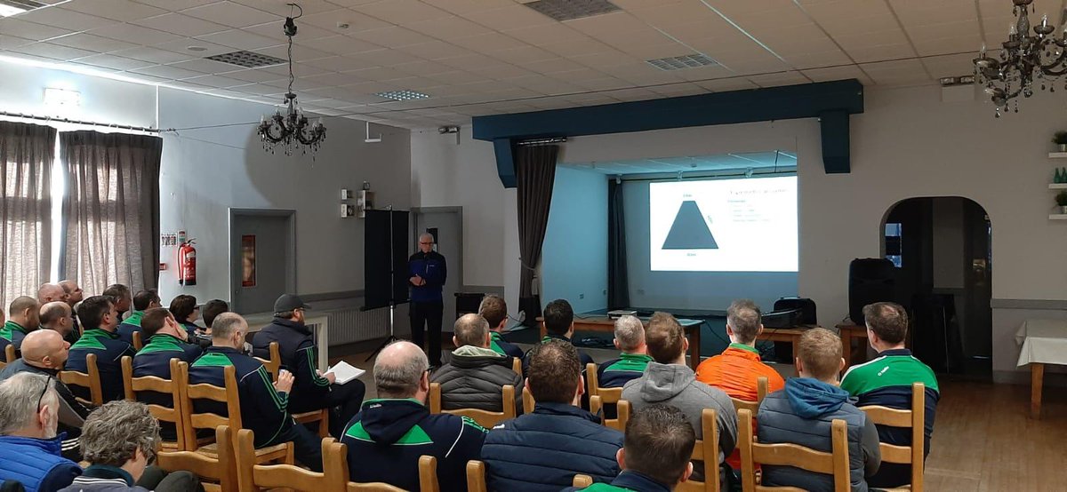 SashGAA's tweet photo. Over 70 @SashGAA coaches were put through their paces by Philip Kerr and @johnnydoyle78 in a hugely successful and enjoyable coaching workshop this morning. Well done and thanks to Philip Kerr, Johnny Doyle and to all those that made today possible.@PlayerGaelic https://t.co/B934EwvqB3