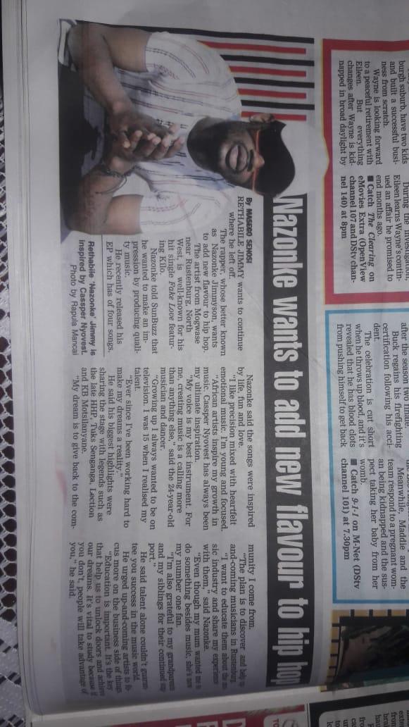 NazonkeJimmyson's tweet photo. @casspernyovest i got my first article on #DAILYSUN, And i was proud to tell the press you my daily inspiration,ive learned hard work, and humbleness from your moves, i should say this one is dedicated to you π
#4PiecesOfArt https://t.co/3sZJrdFKZY