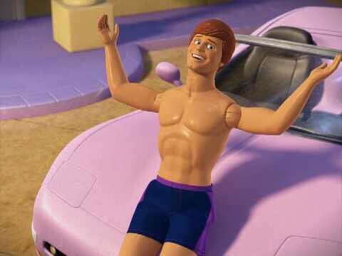 It’s also worth mentioning that Pixar has dished out some topless toys, like Ken, but it’s not their fault he doesn’t have nipples. That’s on Mattel. His short stint at WDW was fully clothed.