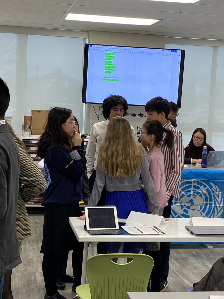 Edgecombe2John's tweet photo. @HTSRichmondHill delegates in action @HTSMUN_2020 SOCHUM Committee this morning; discussion focussed on child soldiers involved in world conflicts https://t.co/eAJH4WfJmn