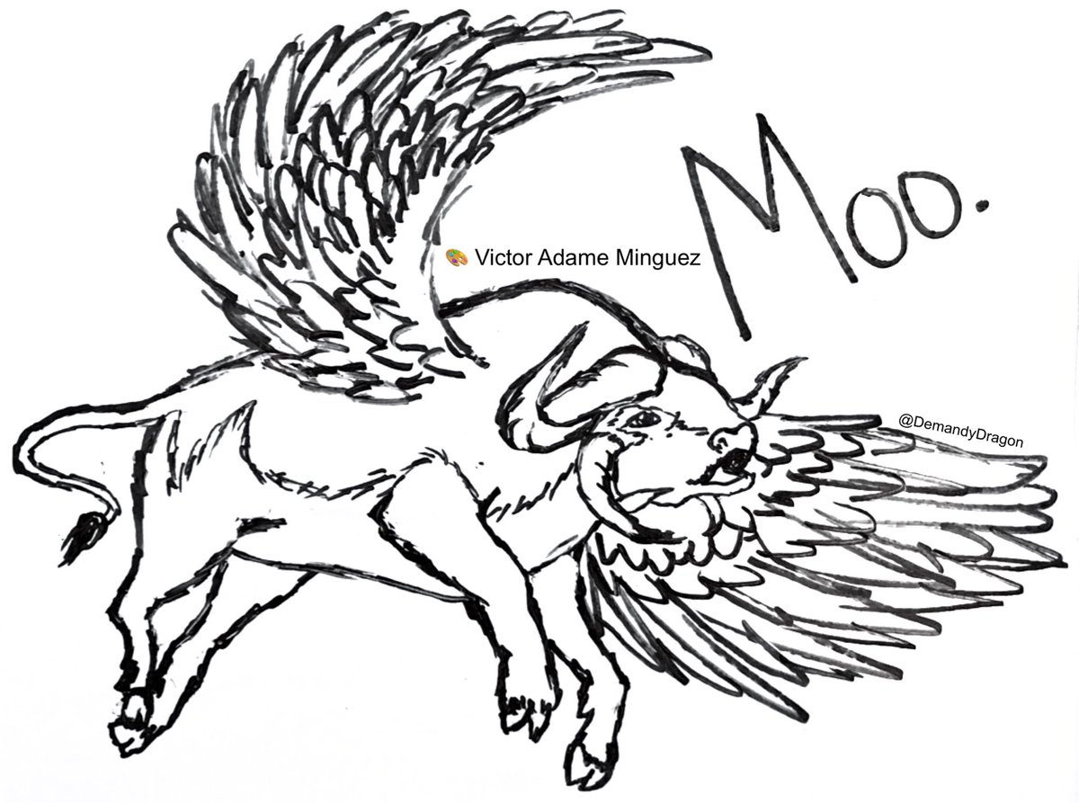 DemandyDragon's tweet image. Please welcome our new whiteboard friend and absolute joy from Theros: Beyond Death for ⁦@Scottynada⁩, the lovely flying cow from Archon of Falling Stars⁩.
🌟🐄🌥

Thank you, ⁦@victoradameart, for this flawlessly majestic creature. 🎨