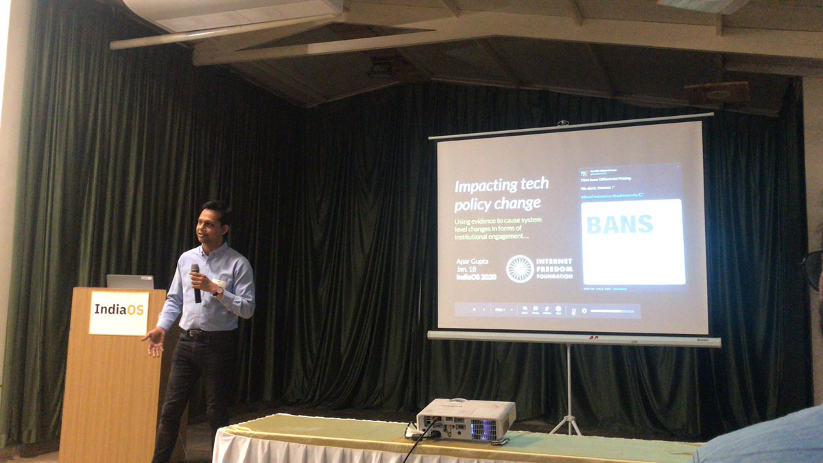 FOSSUnited's tweet photo. Apar from @internetfreedom enlightens us about the advancing FOSS centered policies in governance. #indiaos #showstopper https://t.co/1WUsyyktcg